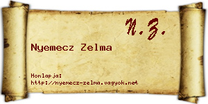 Nyemecz Zelma névjegykártya